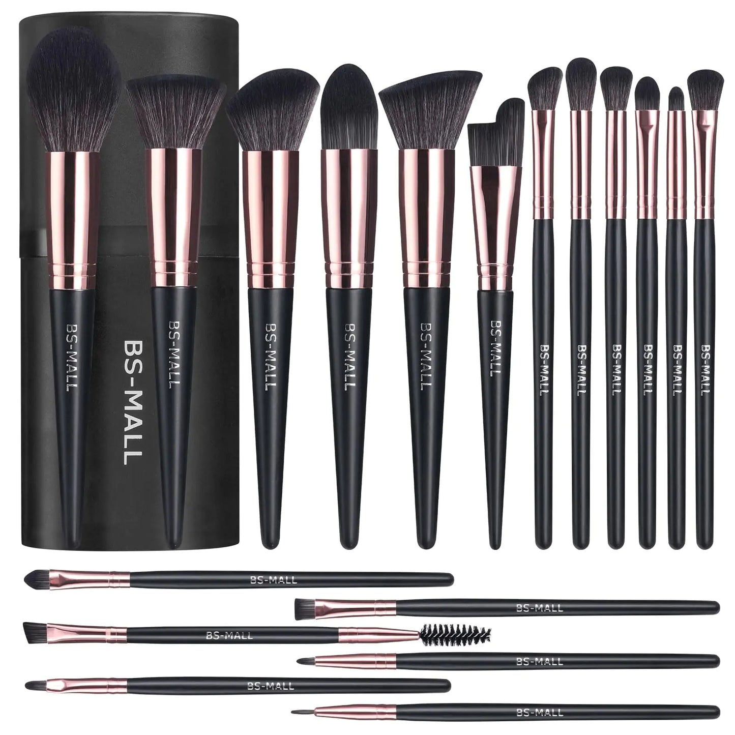 Chic 18-Pc Synthetic Makeup Brush Set with Case