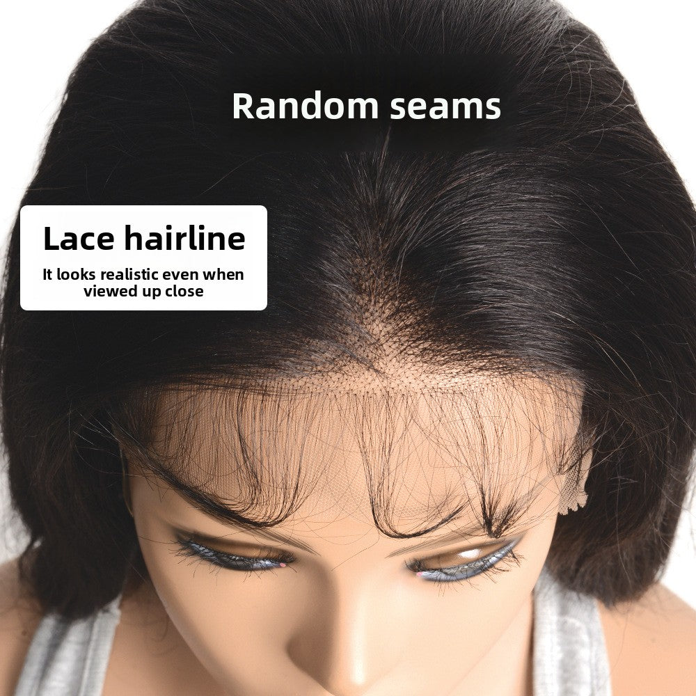 Sleek Bob Human Hair Lace Wig - 180% Density