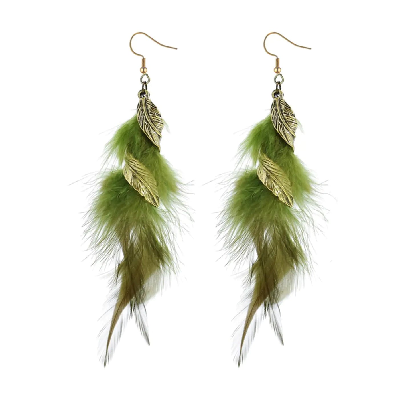 Boho Chic Feather Tassel Earrings