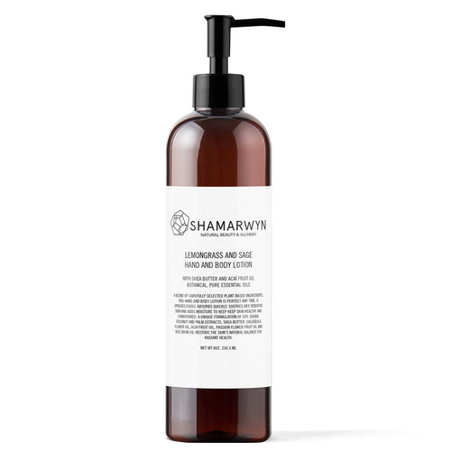 Lemongrass & Sage Hydrating Lotion with Organic Shea & Acai Oil (8oz)
