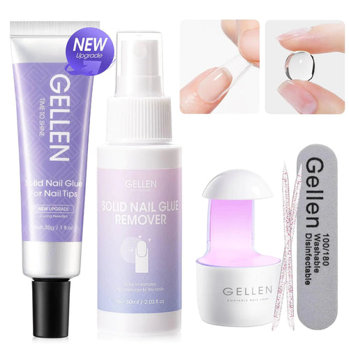 Gellen Strong-Bond Nail Glue Gel Kit 30g with UV Light
