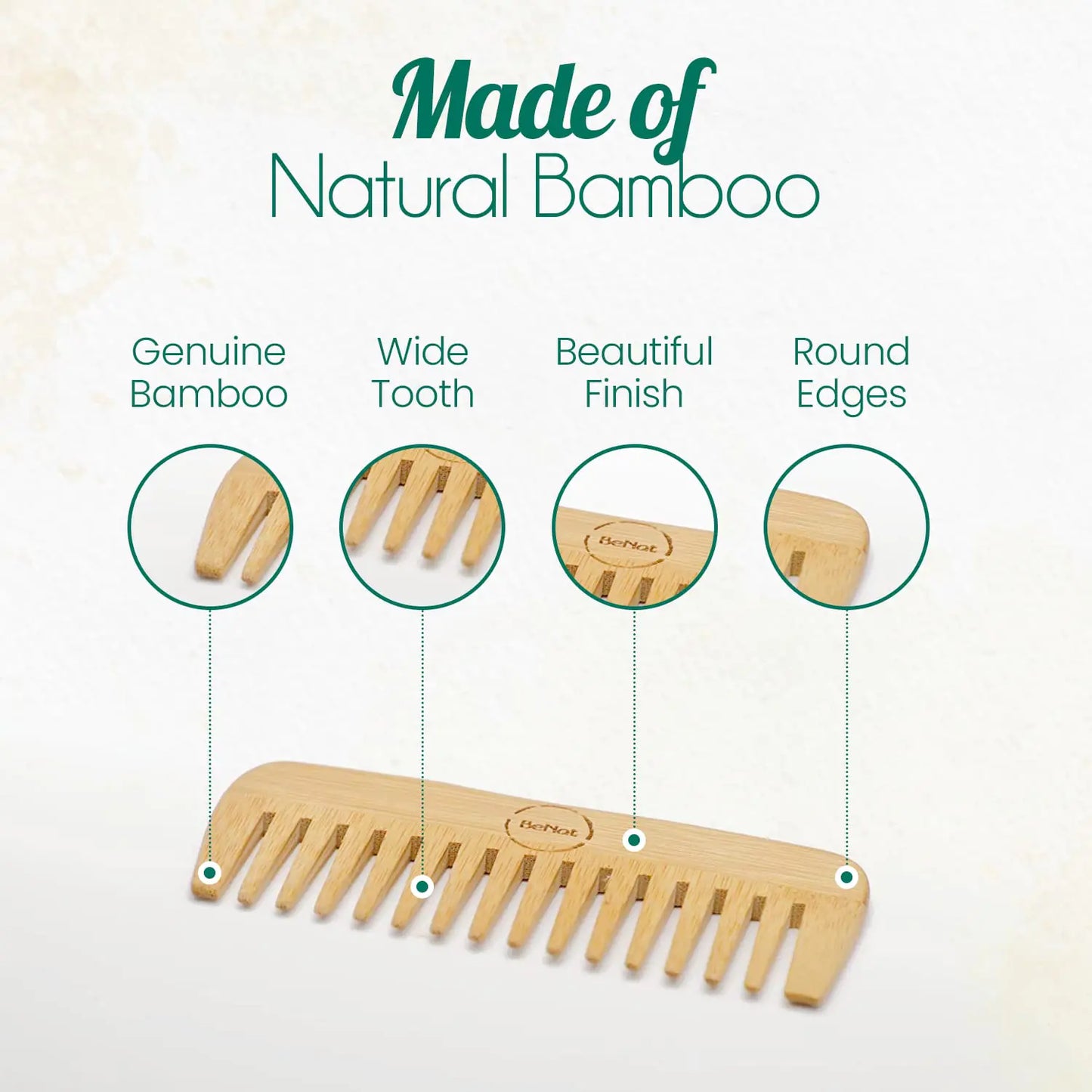 Eco-Friendly Bamboo Hair Comb