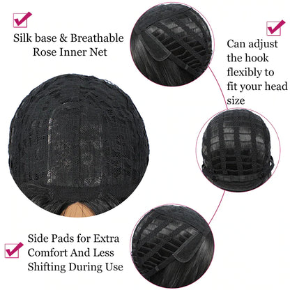 Brazilian Curly Lace Front Wig Women's Long Wavy Hair 2023