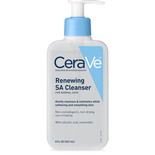CeraVe SA Exfoliating Face Wash | Salicylic & Hyaluronic Acid, Niacinamide, Ceramides | 8 oz