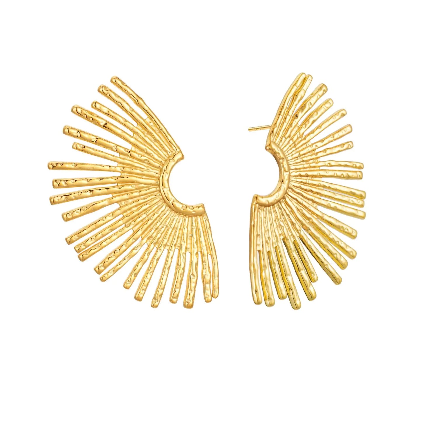 Sun Ray Gold Plated Earrings