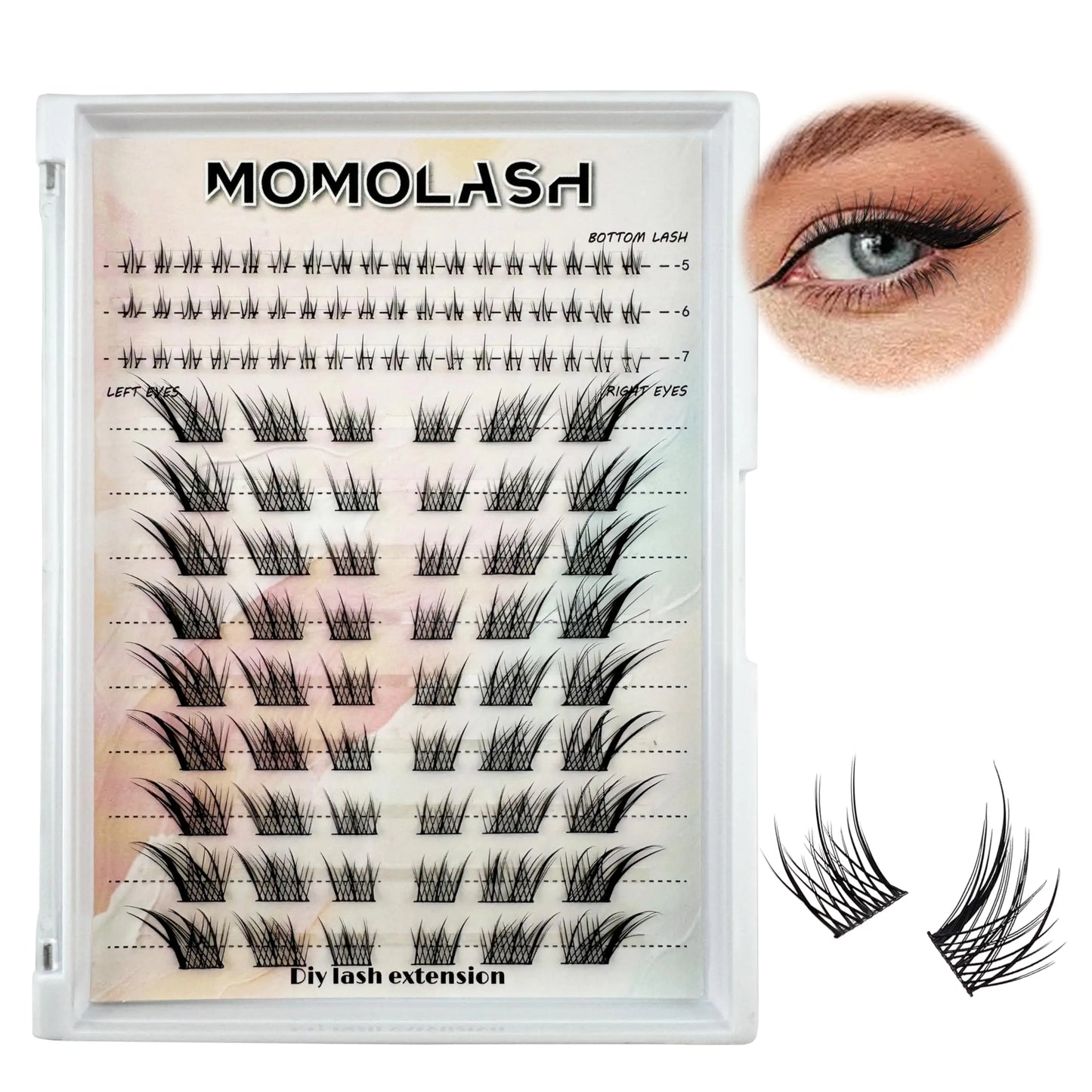 Cat Eye Wispy Lash Clusters by Momolash