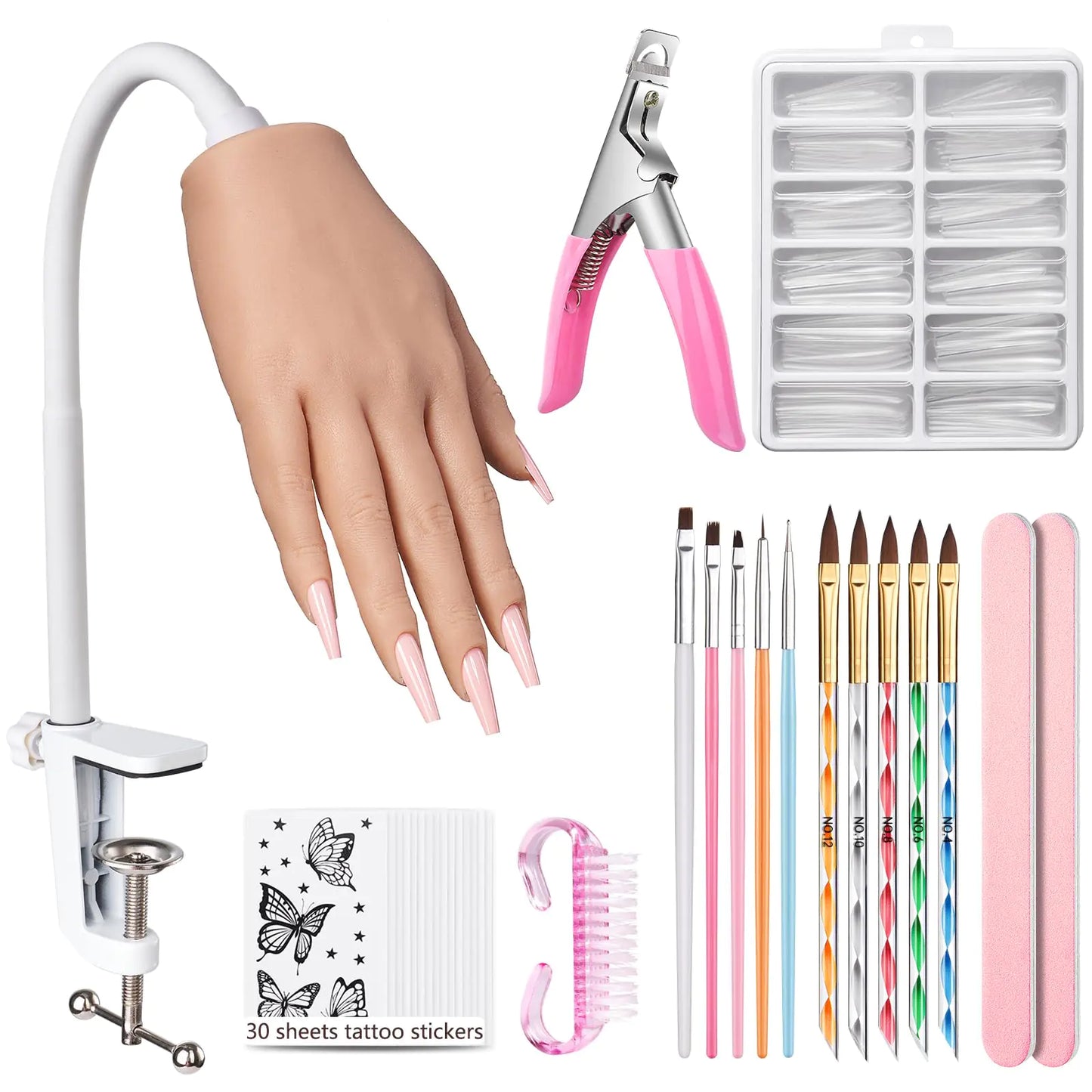 EZPractice Real-Feel Silicone Mannequin Hand for Nails