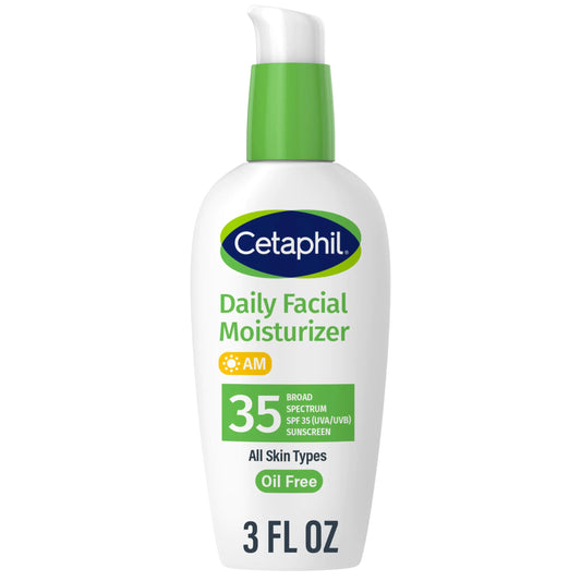 Cetaphil Face Moisturizer Daily Oil Free Facial Moisturizer with SPF 35 For Dry or Oily Combination Sensitive Skin Fragrance Free Face Lotion