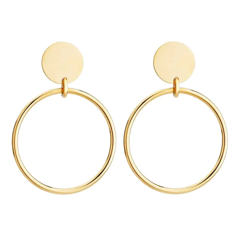 Elegant Double Hoop Dangle Earrings