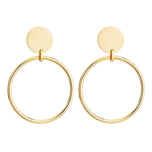 Elegant Double Hoop Dangle Earrings