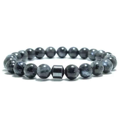 Men's Tiger Eye & Lava Stone Bracelet