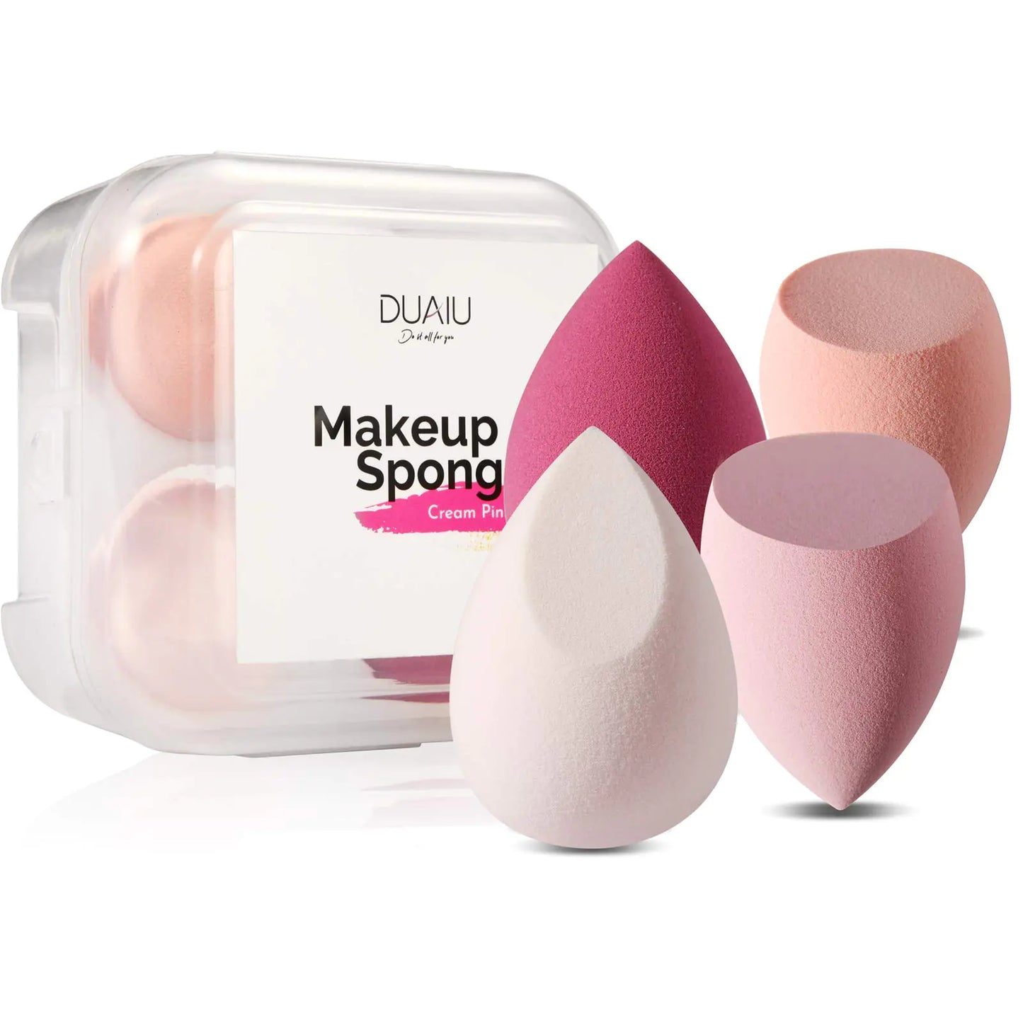 DUAIU 4-Piece Beauty Blending Sponge Set with Case