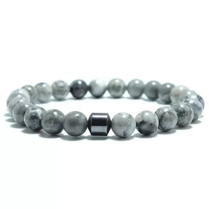 Men's Tiger Eye & Lava Stone Bracelet