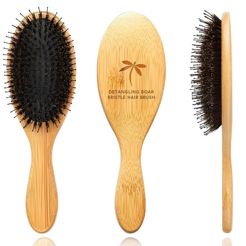 Belula Boar Bristle Detangler - Shine & Texture Hair Brush