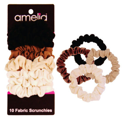 Amelia Beauty Earth Tone Jersey Hair Ties 10-Pack