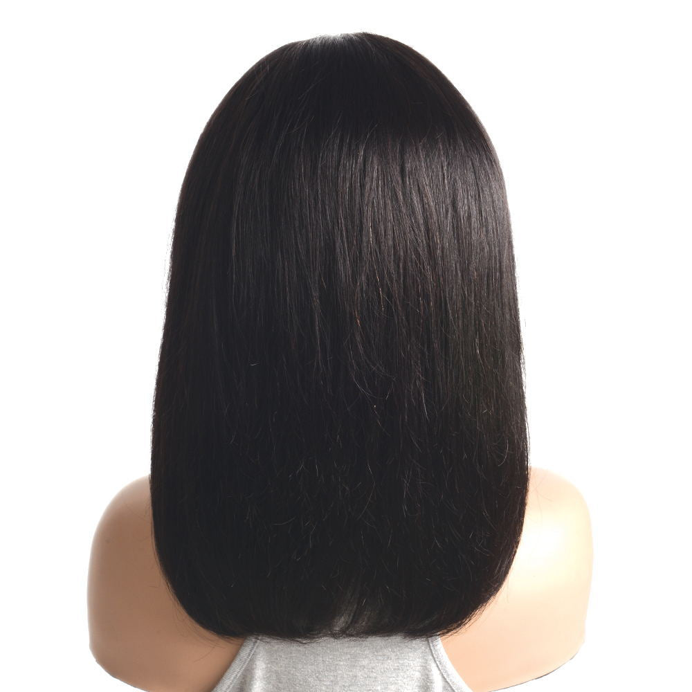 Sleek Bob Human Hair Lace Wig - 180% Density