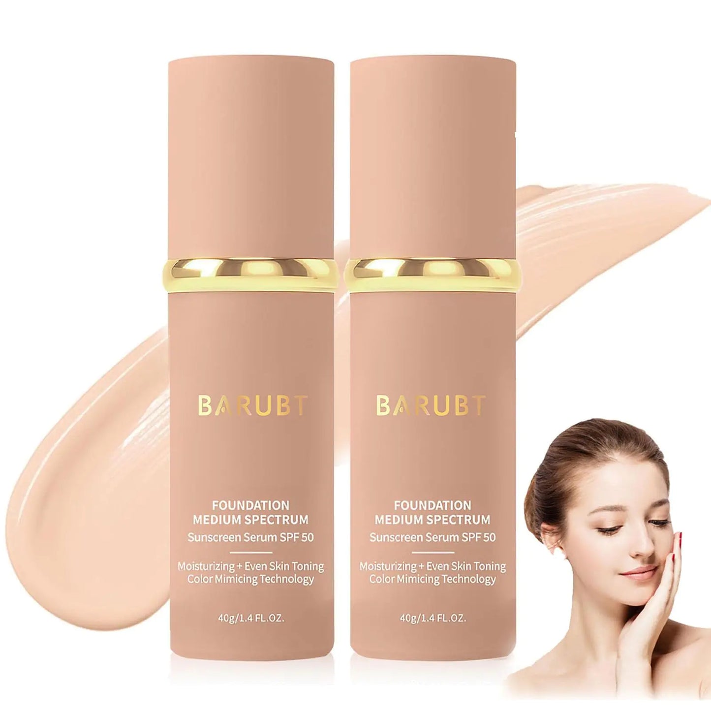 HydraSmooth SPF 50+ Full Coverage Foundation (2 pcs)