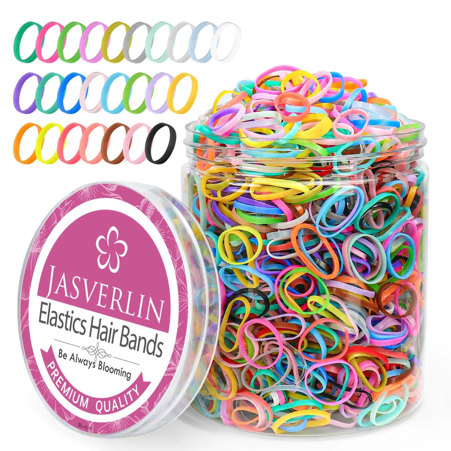 2000pcs Rainbow Mini Hair Elastics