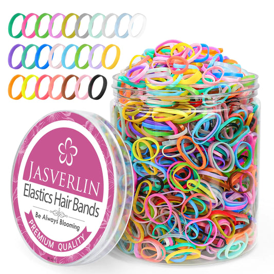 2000pcs Rainbow Mini Hair Elastics