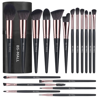 Chic 18-Pc Synthetic Makeup Brush Set with Case