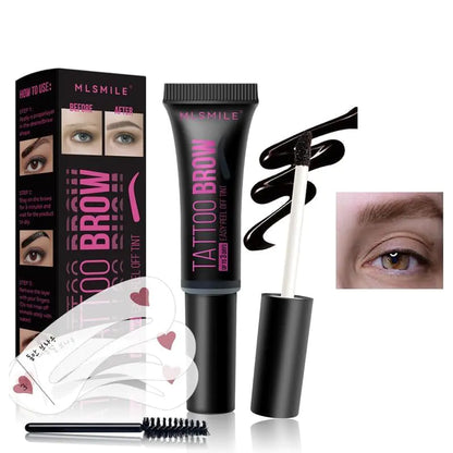 BrowArt Medium Brown Eyebrow Tint Kit with Stencils