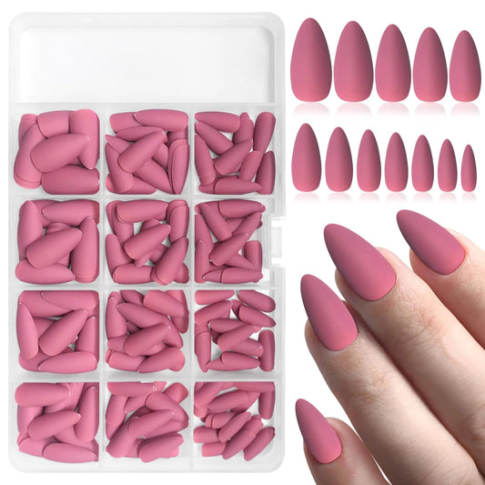 Chic Almond Matte Press-On Nails Kit