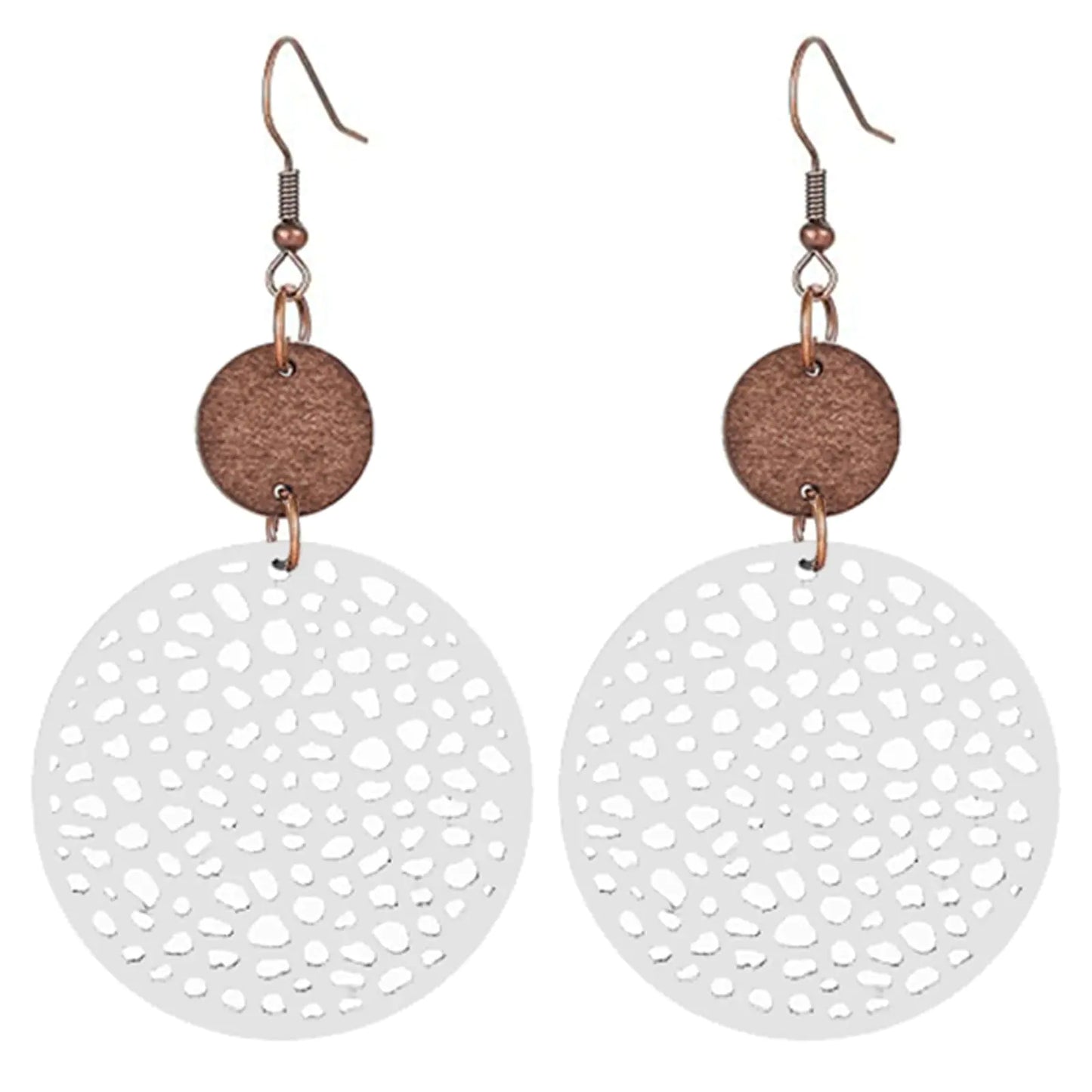 Boho Chic Wooden Dangle Earrings for Women