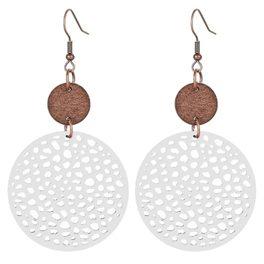 Boho Chic Wooden Dangle Earrings for Women